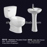 0212 siphonic two piece toilet bowl 0212