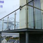 Stainless steel frame toughened glass balustrade for balcony/glass railings/railing-PR-B18