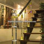 High Building Crystal Stair Railing Decorative Glass Pillar-JD-LT001