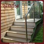 steel wire balustrade stair railing simple design-DMS-B2507 outdoor steel wire stair railing