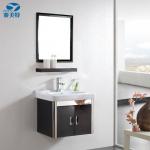 black stainless steel hanging bathroom vanity with cabinet 064-064