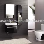 2013 Wholesales Modern MDF Black and White Bathroom Vanity-Bathroom Vanity Q012