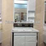 Modern Design Pure White High Glossy Wall Hang PVC Bathroom Vanity With Mirror Cabinet And Door&amp; Drawers Design