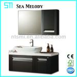 Wall Hung White MDF bathroom vanity cheap wooden cabinet-SM-007