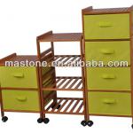 bamboo storage cabient for living room with foldable box