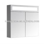 High gloss and cheap Bathroom mirror cabinet with lamps(BF20209-70)