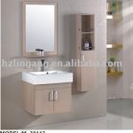 European modern style wooden bathroom vanity with resin basin,mirror cabinet and faucet-70117