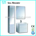 High Quality MDF bathroom cabinet with mirror and ceramic basin-SM-010