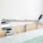 big waterfall spout 3 pcs pieces brass chrome bathtub faucet-A-16565