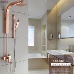 Guangzhou shower set colorful aluminum bathroom shower faucet set brass shower faucet-S01LC