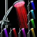 Water Glow LED 7 Colors Changing Lights Shower Head with Temperature Controlled-OX121