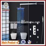 2014 bathroom design brass led rain shower set with 2&quot; body massage body jets-HM-0522