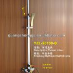 2014Unique Design Tri-divider Flat Tube Half Gold Half Chrome Shower Mixer-YZL-20130-B