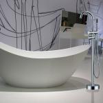 02012 New Design Brass free standing ourdoor Copper Bathtub faucet-DF-02012