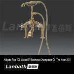 Luxury foshan lanbath gold bathtub shower mixer 1452#-1452#