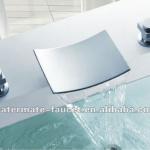 double handle 3-hole waterfall bath-tub basin mixer tap-M82002C