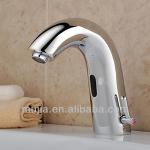 Modern chrome finish single hole deck mounted touchless faucet