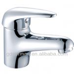 Chrome plated streamline sleek design deck mounted brass basin faucet-2120