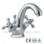 Modern Fashion Double Handles Brass Basin Mixer-H128686C