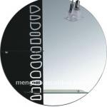 Black Oval LED Bathroom Silver Mirror With Shelf and Light-T-026