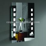 Neno Tube shower mirror with light square