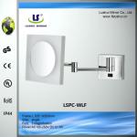 Hotel bathroom magnifying wall mounted LED square acrylic mirror-LSPB1-WLF