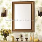 60x80cm brown framed glass silver wall mirror-W-1466-2