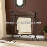 Hot sale Floor Standing Wrougnt Iron Towel Rack-FM11B583