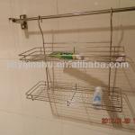 two tier stainless steel bathroom hanging rack-