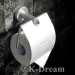 Toilet paper , a piece of toilet paper loaded, Toilet paper roll