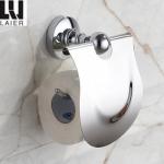 new design big base zinc chrome bathroom accessories set toilet paper holder with lid 20033-2