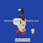 Standing duck resin toilet paper holder stand