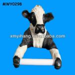 Cow bathroom tissue ceramic Toilet Paper Holder-MWY0298