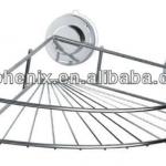 Luxury stainless steel attachable suction cup corner rack-270278