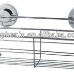 Luxury stainless steel attachable suction cup condiment rack-270275
