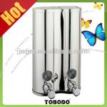 500x2 ml capacity 304 stainless steel double manual soap dispenser-V908