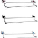 Aluminum double towel bar-