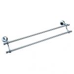 Chrome Finish Brass Contemporary Bathroom Accessories Double Towel Bar-