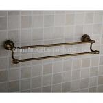 Antique Brass Wall-mounted Double Bathroom Towel Bars BA2002-BA2002