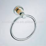 brass hang towel ring with bowlder