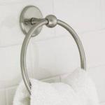 Brass Towel Ring in Brushed Nickel-
