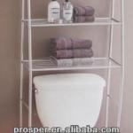 metal wall standing bathroom shower rack with 3 layers-