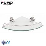 Stainless Steel Kitchen Corner Shelf-Triangle Glass Shelf