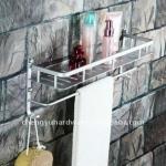 BATHROOM NECESSARY ACCESORIES-ZP-622 SINGLE TIER ALUMINIUM BASKET WITH A BAR-ZP-622