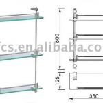 Bathroom Accessories (Triple Layer Glass Shelf 9823)