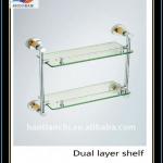 Double glass hanging bathroom shelves YIWU CHINA sanitary FACTORY sale-HC-A2021