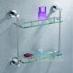 glass shelf with stainless steel rape/ batheoom shelves/ stock shelves