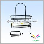 3 tier chrome plated corner wire bathroom rack-HBR-0100