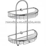 stainless steel chrome plated exposy power coated shower corner soap basket shower caddies
