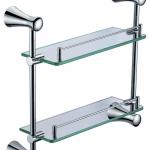 WT-GJ-815005 bathroom shelves chrome brass bar and glass holder-WT-GJ-815005